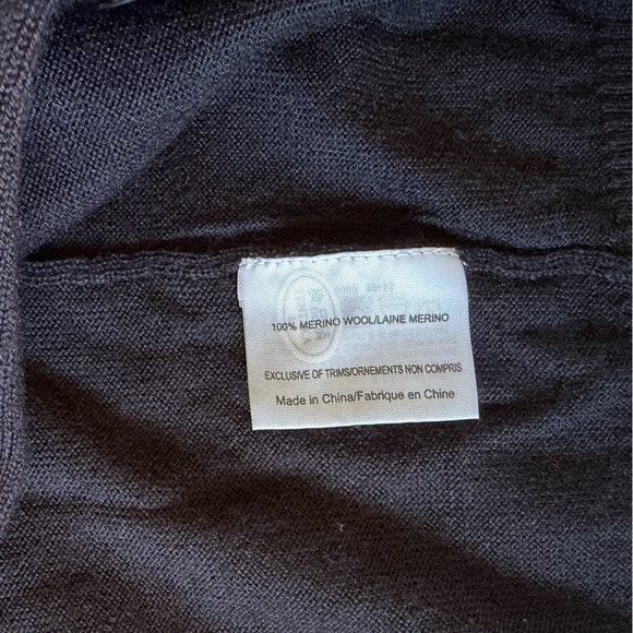 Tory Burch 100% Merino Wool Navy Cardigan - Picture 3 of 3